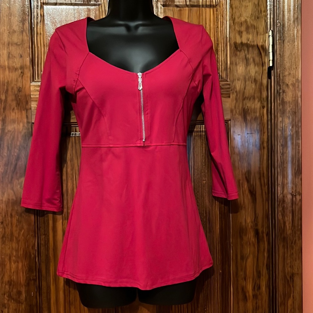 NWT Red Zip Up Tunic